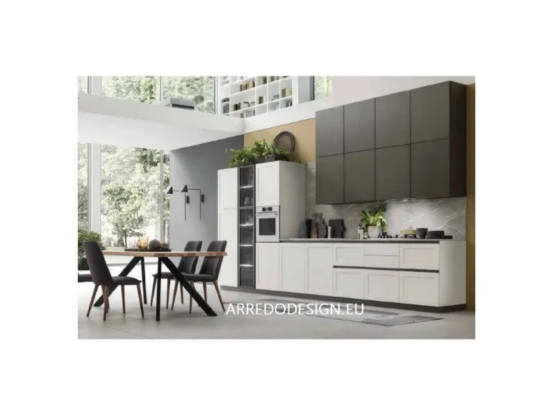 Cucina Arrex moderna lineare altri colori in laminato materico A1 *