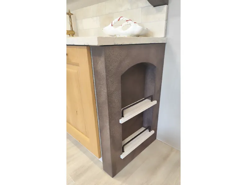 Cucina rovere chiaro country con isola Arrex Carola a soli 11000 Euro