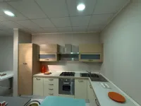 Cucina ad angolo in laminato materico rovere chiaro Papavero  a prezzo ribassato