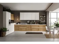 Cucina ad angolo in laminato materico a prezzo scontato 30%