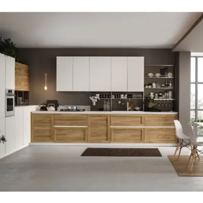 Cucina Arrex moderna ad angolo altri colori in laminato materico Twin *