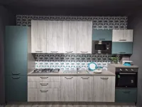 Cucina lineare moderna rovere chiaro Artigianale Cristina a soli 3560