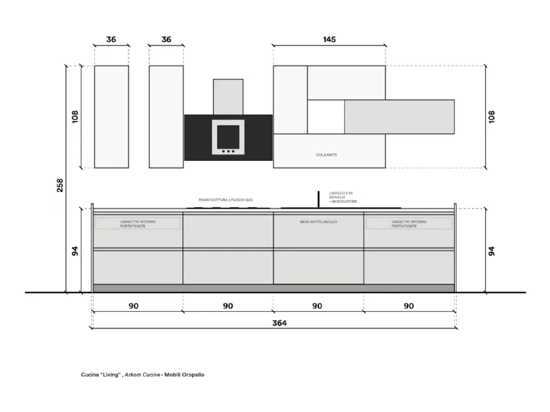 Cucina a PREZZI OUTLET in legno Artigianale -65%