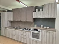 Cucina Artigianale moderna lineare rovere chiaro in laminato materico Brio