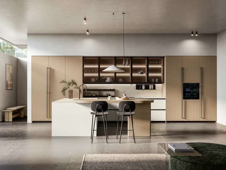 Cucina Asia 05 con penisola Arredo3 con uno sconto imperdibile
