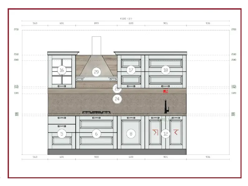 Cucina Asolo di Arredo3 in Offerta Outlet -50%