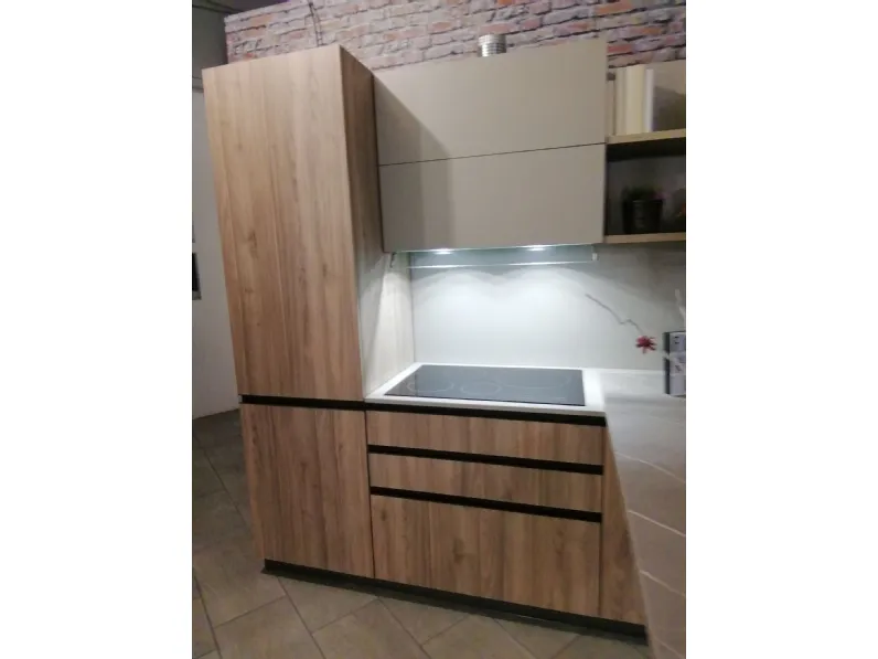 Cucina Noce brera moderna noce Astra lineare scontata 55%