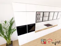 Cucina bianca design lineare Sp22  Astra scontata