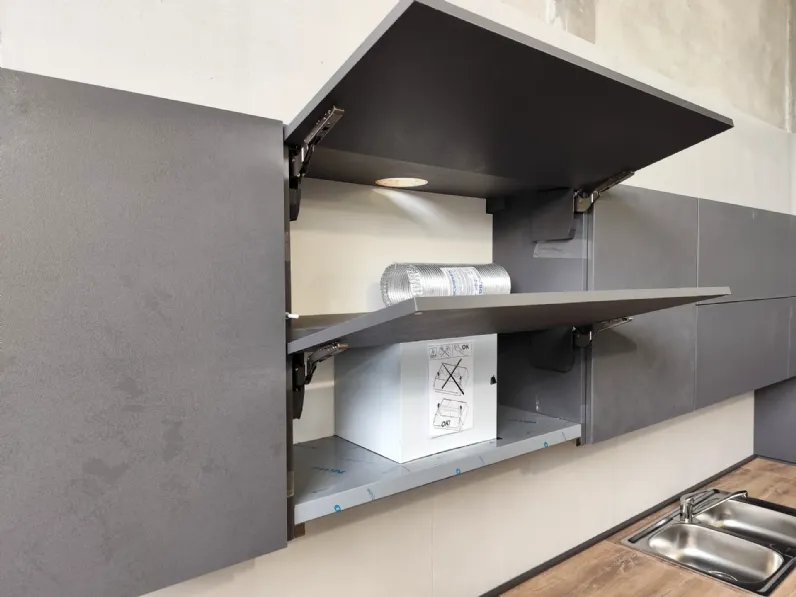 Cucina antracite moderna ad angolo Bea orione Arrex in Offerta Outlet