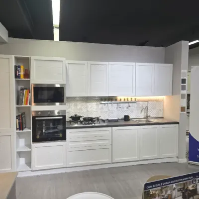 Cucina americana lineare Elsa  total white Net cucine a prezzo ribassato