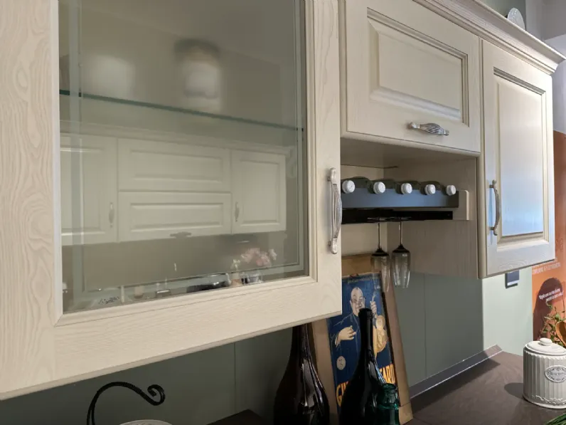 Cucina con penisola in legno a prezzo ribassato 51%