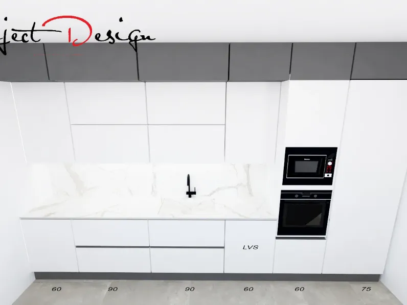 Cucina bianca design con isola Kali Arredo3 a soli 7300 Euro