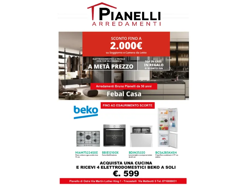 Cucina bianca design lineare Mobilturi Cucina pop a soli 4990 Euro