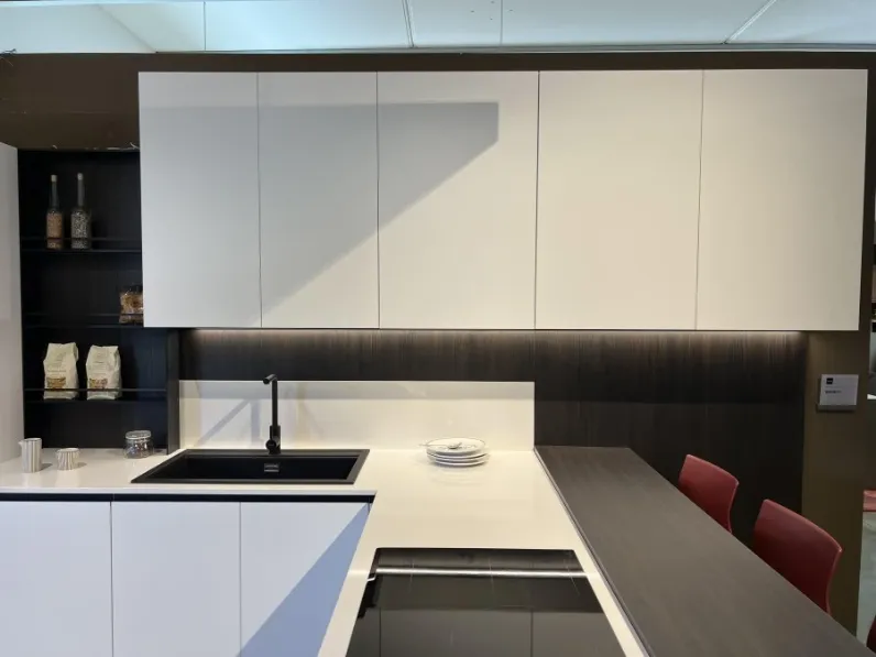 Cucina bianca moderna ad angolo Stosa Infinty a soli 12500 Euro