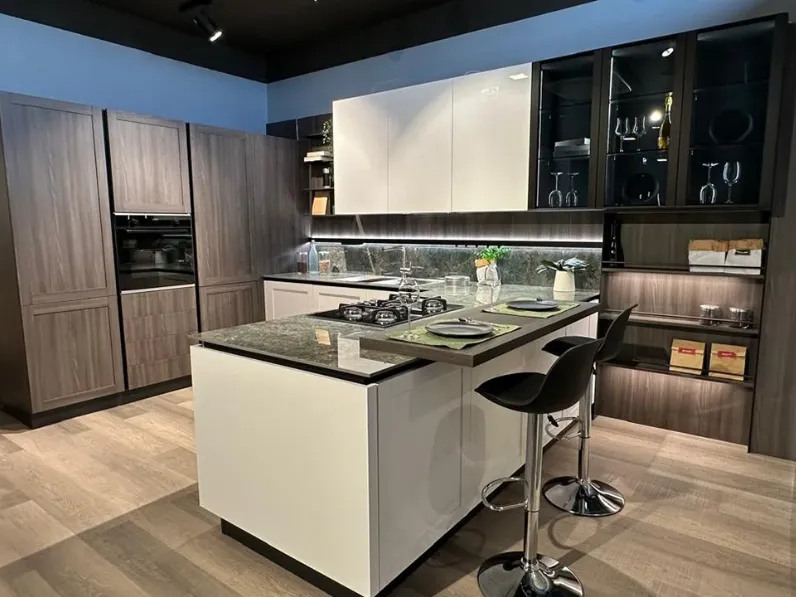 Cucina River moderna bianca La casa moderna con penisola scontata 58%