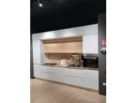Cucina lineare in polimerico opaco bianca Cucina aria a prezzo ribassato