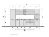 Cucina bianca moderna lineare Futura Artec a soli 5800