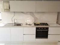 Cucina Dibiesse moderna lineare bianca in laccata opaco Play time gola