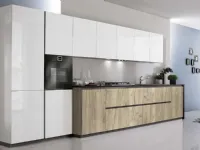 Cucina bianca moderna lineare Spagnol cucine Vivere 1 a soli 12200