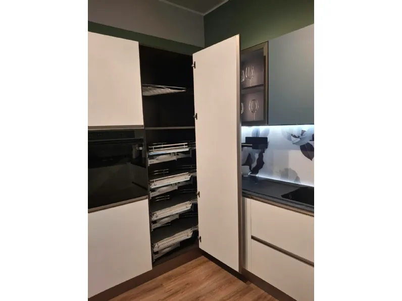 Cucina a PREZZI OUTLET in laminato materico Febal -50%