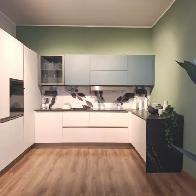 Cucina a PREZZI OUTLET in laminato materico Febal -50%