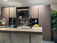 Cucina tortora design con isola Bluna Binova a soli 21900 Euro