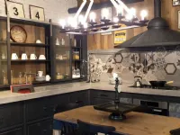 Cucina Brera country antracite ad angolo Marchi cucine