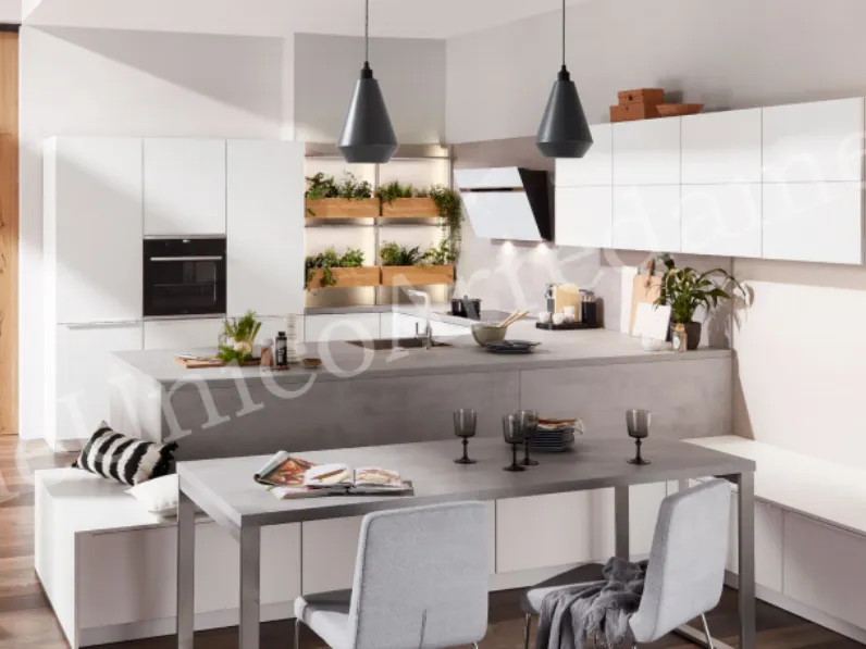 Cucina Colombini casa moderna ad angolo grigio in legno Perry