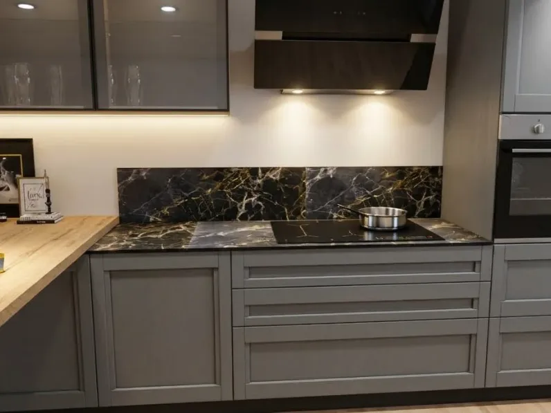 Cucina con isola Arredo3 Cucina frida composizione 6 SCONTATA 40%