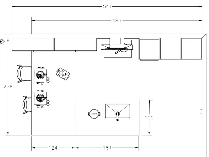Cucina con isola Arredo3 Cucina frida composizione 6 SCONTATA 40%
