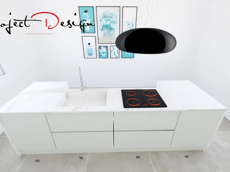 Cucina con isola Astra Line  SCONTATA 51%