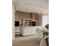 Cucina altri colori moderna con isola Vesuv white Artigianale scontata