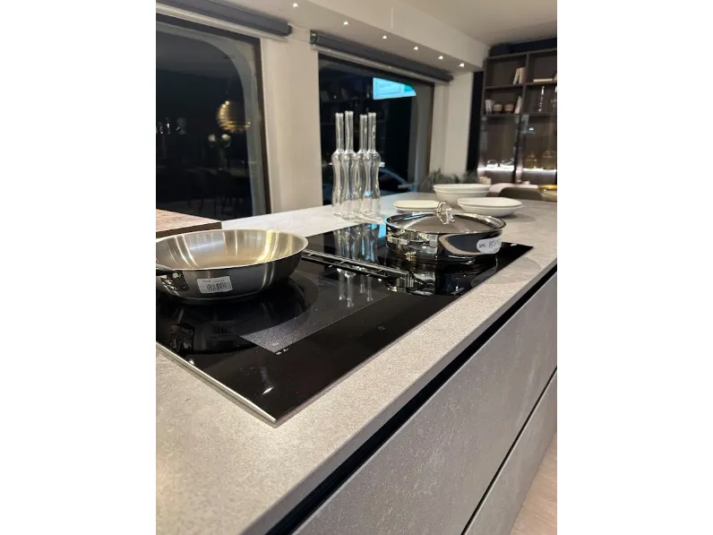 Cucina antracite moderna con isola Aliant Stosa a soli 21800 Euro