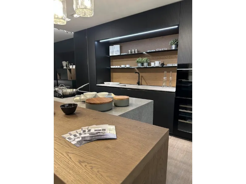 Cucina antracite moderna con isola Aliant Stosa a soli 21800 Euro