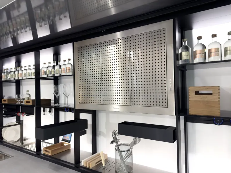 Richiedi il prezzo: cucina grigia design Artematica vitrum di Valcucine in Offerta Outlet 