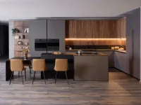 Cucina Diotti.com moderna con isola altri colori in legno Alux 01 outlet