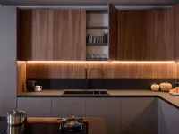 Cucina Diotti.com moderna con isola altri colori in legno Alux 01 outlet