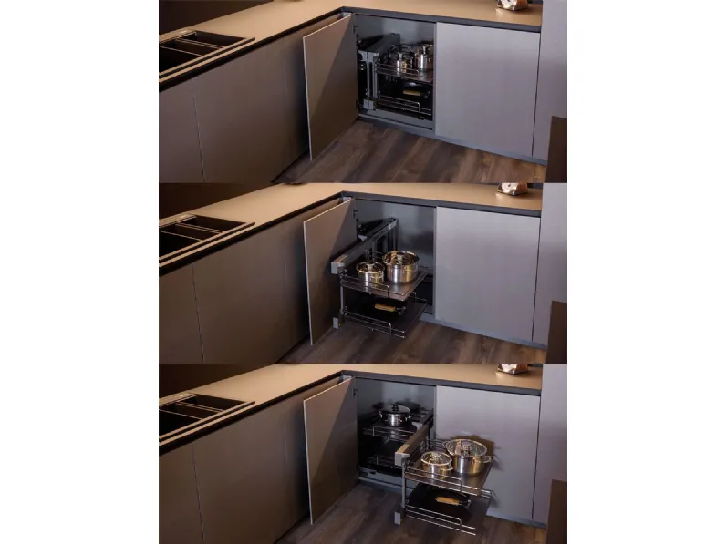 Cucina Diotti.com moderna con isola altri colori in legno Alux 01 outlet