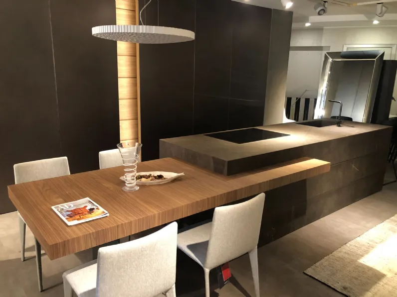 Cucina altri colori design con isola Modulnova Skill gres - blade a soli 33000€