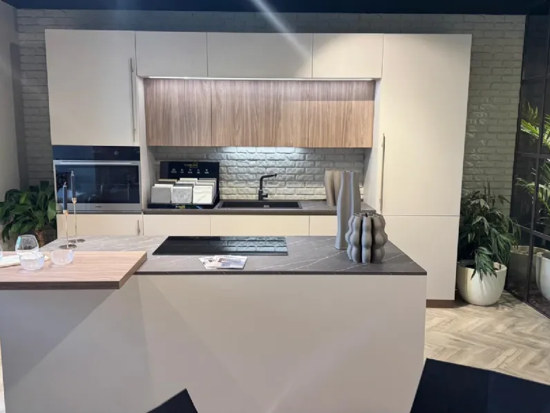 Cucina a PREZZI OUTLET in laminato materico Stosa -40%