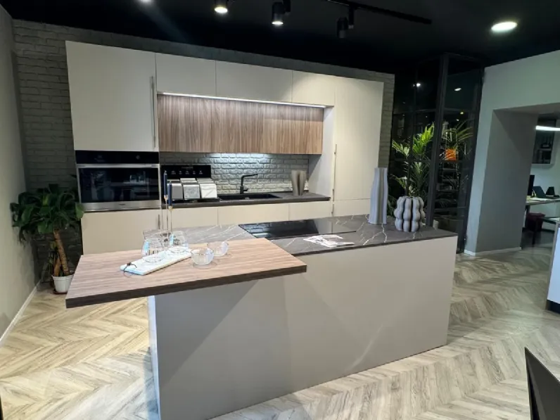Cucina a PREZZI OUTLET in laminato materico Stosa -40%