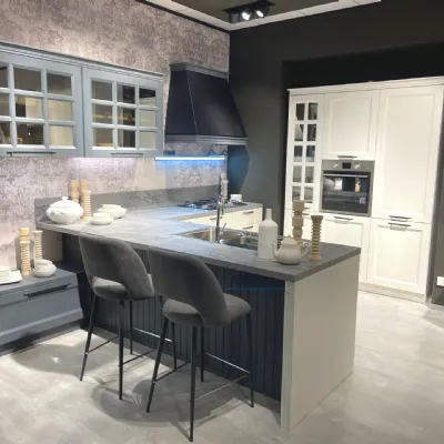 Cucina a prezzo ribassato con penisola classica Cv 647 beverly Stosa