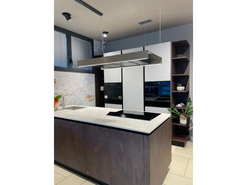 Cucina tortora moderna con penisola Gentili group Cucina modello time a soli 8600 Euro