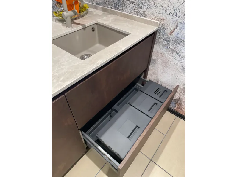 Cucina tortora moderna con penisola Gentili group Cucina modello time a soli 8600 Euro