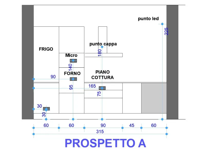Cucina con penisola design arancione Artigianale Start2 a soli 5980 Euro