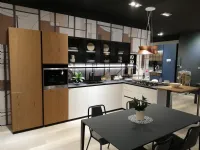 Cucina altri colori moderna con penisola Immagina wood Lube cucine a soli 12950 Euro