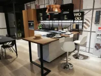 Cucina altri colori moderna con penisola Immagina wood Lube cucine a soli 12950 Euro