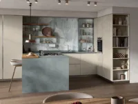 Cucina altri colori moderna con penisola Materia 3 Essebi a soli 12426 Euro