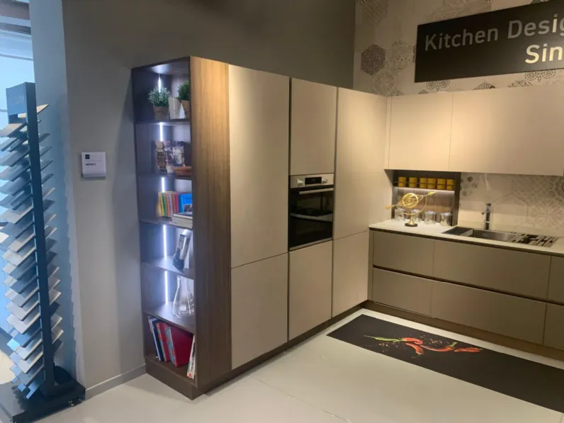 Cucina con penisola moderna tortora Stosa Infinity a soli 11972 Euro