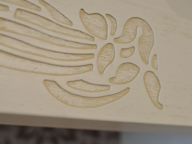 Cucina con penisola in legno bianca Cc02 a prezzo scontato